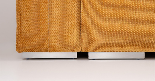 Диван-кровать угловой Оксфорд 714 композиция 1, шенилл STORM 8 горчичный, модульная система, сборка на любую сторону