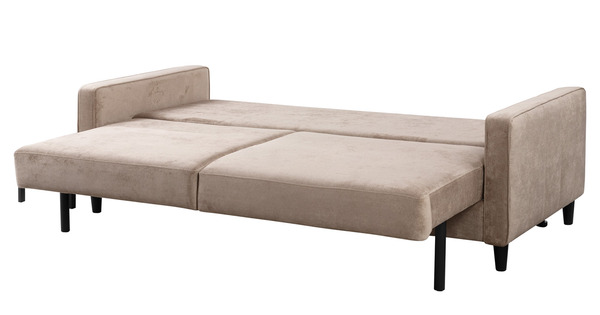 Диван-кровать прямой Арно ТД 565 велюр Лаки 04 песочный, Vertical 910 молочно-серый