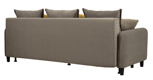 Диван-кровать прямой Дакота ТД 583 велюр Vendetta 10 серо-коричневый, Riga 1598 z1 col 34 горчичный, Romeo 03