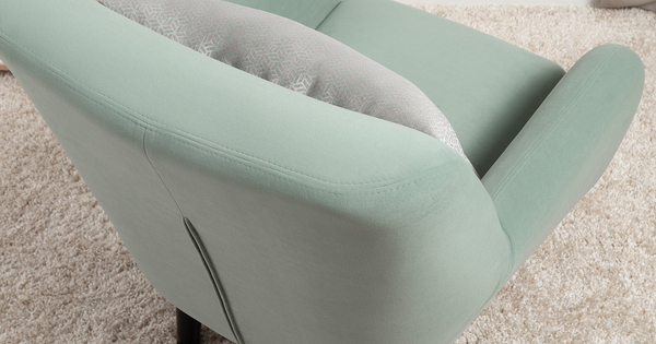 Кресло для отдыха Дакота ТК 585 велюр Vendetta 18 ментоловый, Marcello-5 1327 A1 col 19 ментоловый орнамент