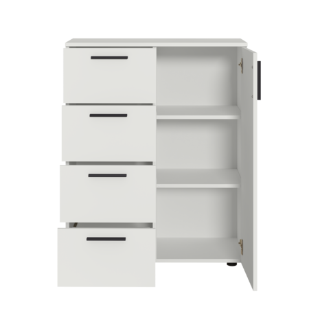 Прихожая Эйр композиция 1 белый PE шагрень, собирается на любую сторону