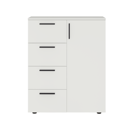 Прихожая Эйр композиция 1 белый PE шагрень, собирается на любую сторону