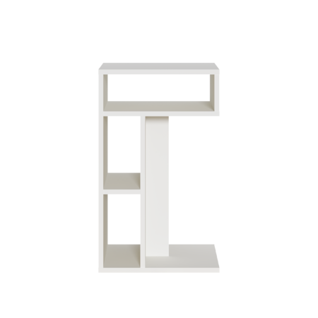 Стол журнальный, подставка Эйр 12.114 белый РЕ шагрень, вертикальная и горизонтальная установка