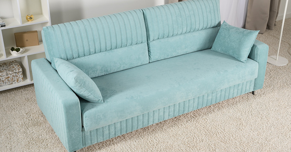 Диван-кровать прямой Изабель ТД 736 велюр Романс минт ментоловый