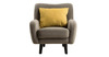 Кресло для отдыха Дакота ТК 583 велюр Vendetta 10 серо-коричневый, Riga 1598 z1 col 34 горчичный