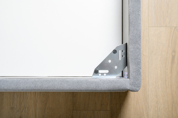 Кровать Марион 140 велюр OCEAN 023 серый с ортопедическим основанием и подъемным механизмом (спальное место 140 х 200)