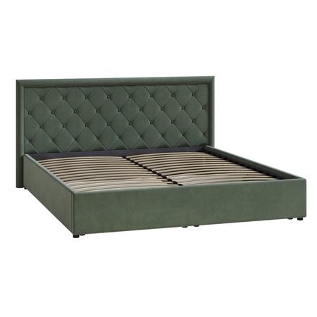 Кровать Марион 180 велюр OCEAN 012 темно-зеленый с ортопедическим основанием и подъемным механизмом (спальное место 180 х 200)
