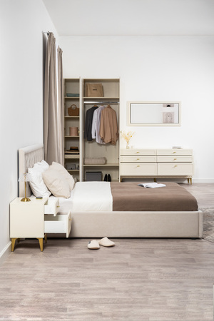 Комод Марион 16.256 Слоновая кость С341 PE, Слоновая кость 6898 ПВХ, Белый PE шагрень