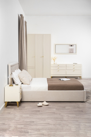 Шкаф двустворчатый Марион 16.340.02 слоновая кость С341 PE, слоновая кость 6898 ПВХ