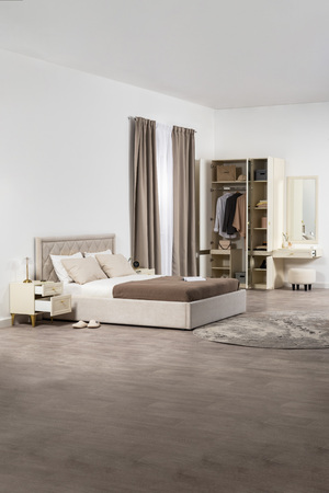 Тумба прикроватная Марион 16.14 слоновая кость С341 PE, слоновая кость 6898 ПВХ, белый PE шагрень