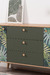 Комод Маттиас 16.245 дымчатый зеленый K521, гикори рокфорд натуральный KO86 PW, белый PE шагрень, фотопечать