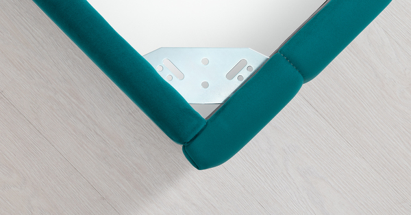 Кровать Милана 180 велюр сине-зеленый с ортопедическим основанием и подъемным механизмом