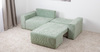 Диван-кровать угловой Оксфорд 715 композиция 1, шенилл STORM 9 мятный, модульная система, сборка на любую сторону