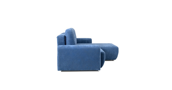 Диван-кровать угловой Тэдди 1504 композиция 2, букле Pique 009 синий, модульная система, сборка на любую сторону