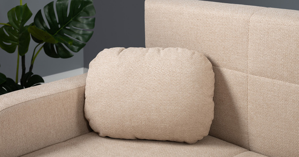 Диван-кровать прямой Тео (120) ТД 905 велюр Danco 130 светло-бежевый